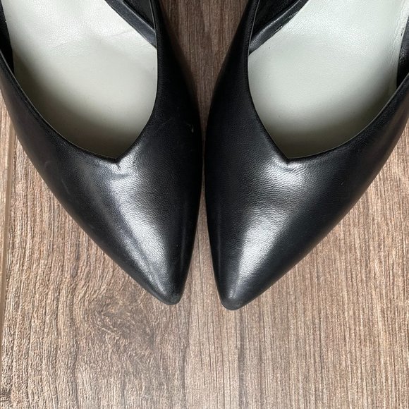 1.State Black Leather Block Heel Pumps | 5 - Picture 3 of 11